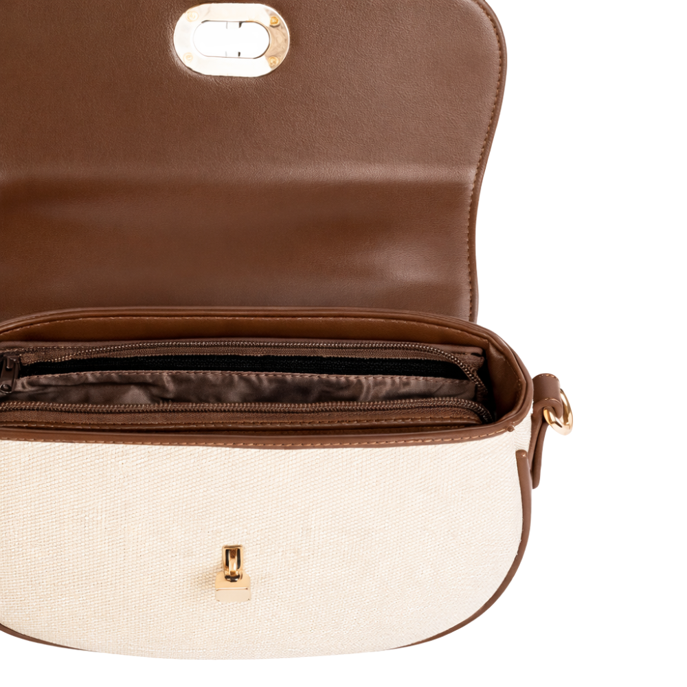 Brown Saddle Handbag