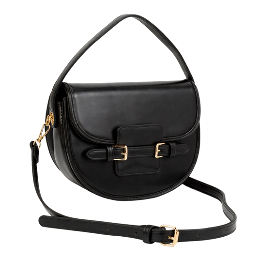 Black Saddle Handbag