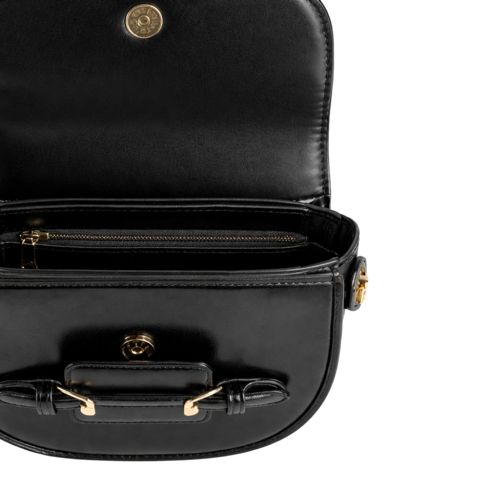 Black Saddle Handbag