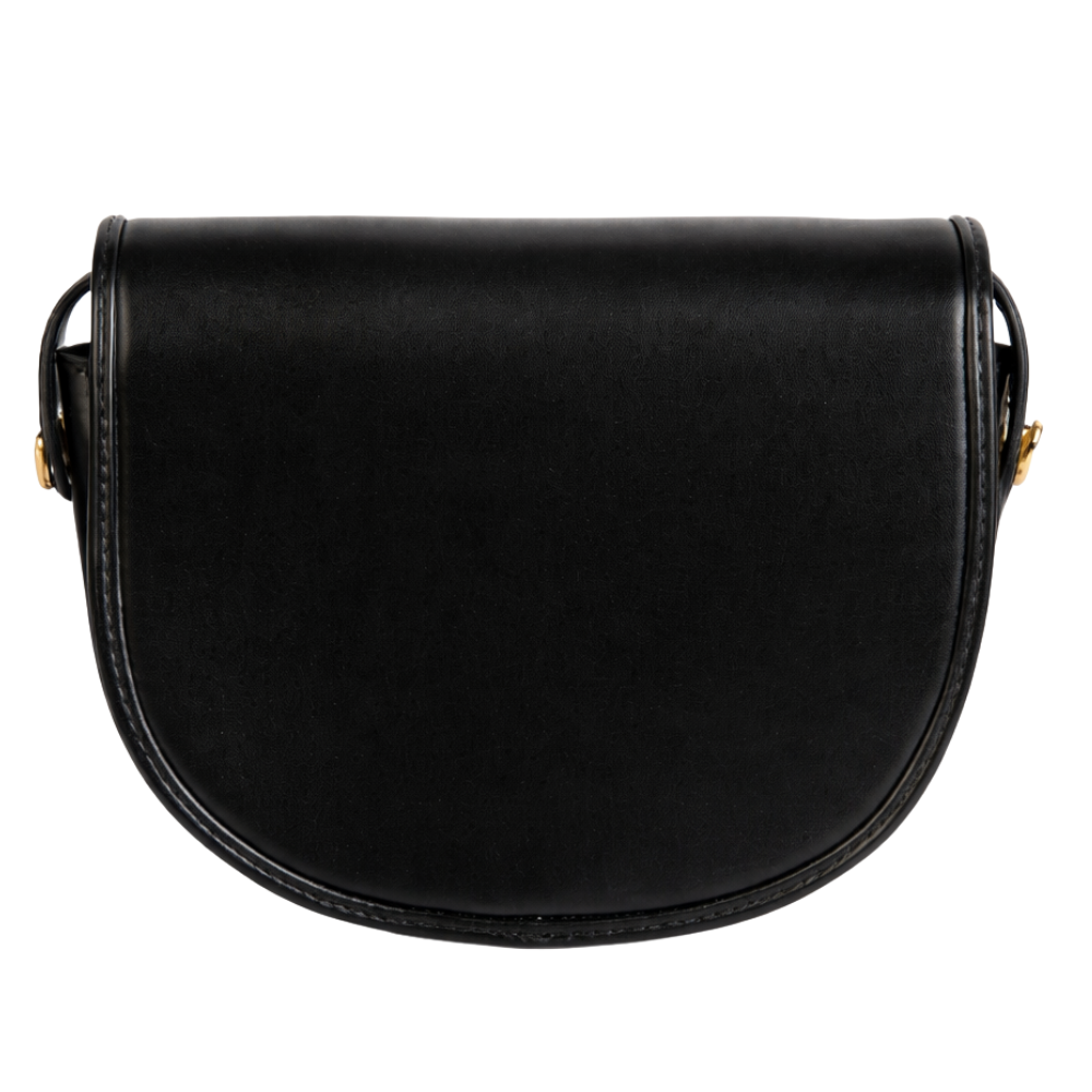 Black Saddle Handbag