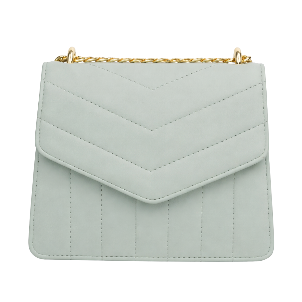 Quilted Rexine Shoulder Handbag with Chain Strap