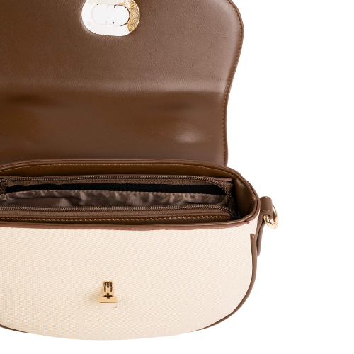 Brown Saddle Handbag
