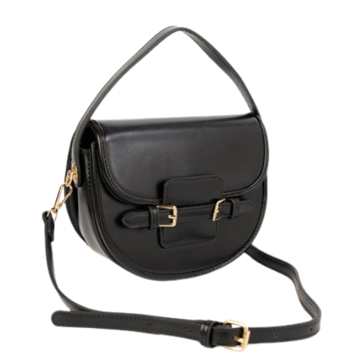 Black Saddle Handbag