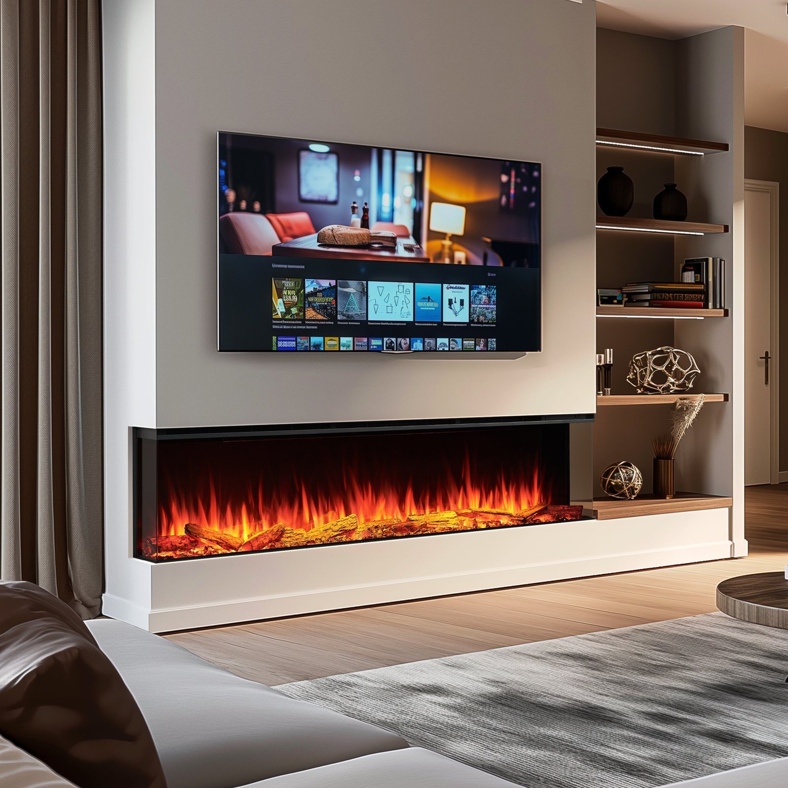 0cc3326e-eded-4404-bc79-bb95ce86.jpg FLAMME Platinum Knighton Media Wall Insert - Image 1