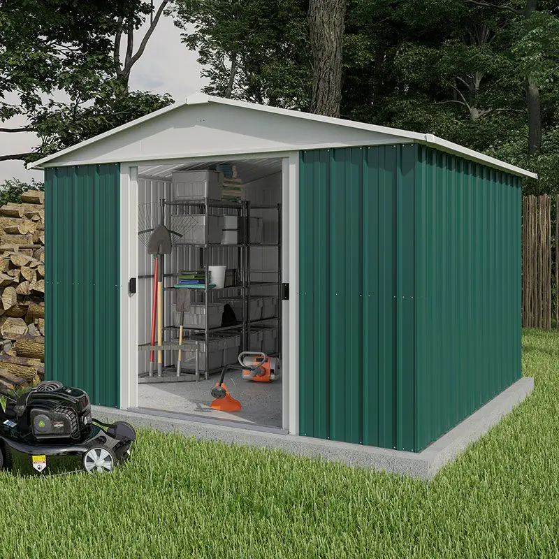 17220_1010geyz_1-min_1.png Yardmaster 10' x 10' Apex Metal Shed - Image 1