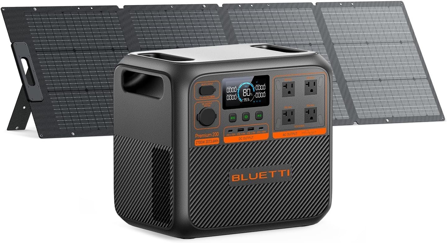 71HiBomxi1L._AC_SL1500_.jpg BLUETTI Solar Generator Elite 200 V2 (2025 New) with 200W Solar Panel Included, 2073.6Wh Portable Power Station w/ 2 2600W AC Outlets, 17-Year - Image 1