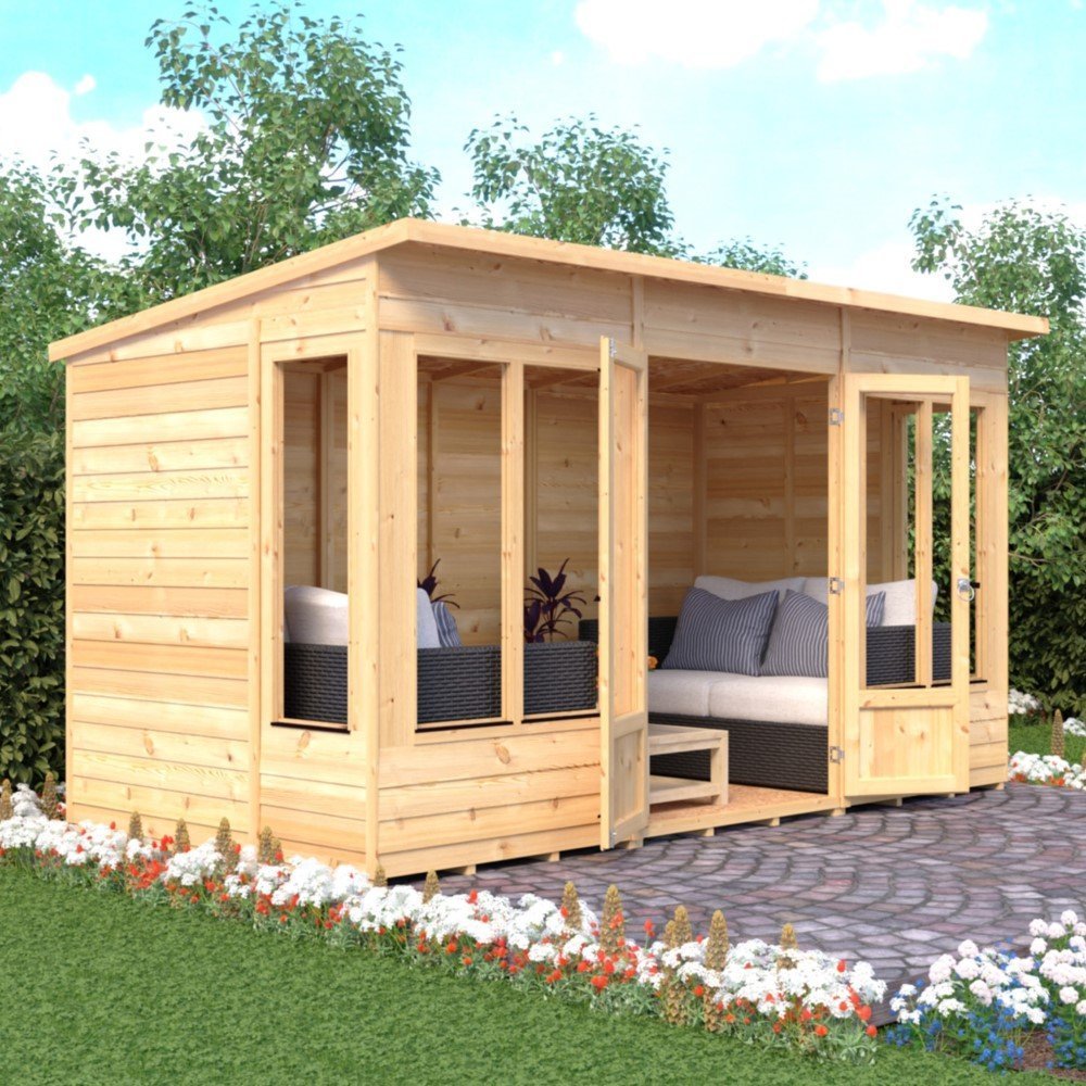 8766_27209.jpg Shire Alora 12 ft x 6 Pent Overlap Sumerhouse - Image 1