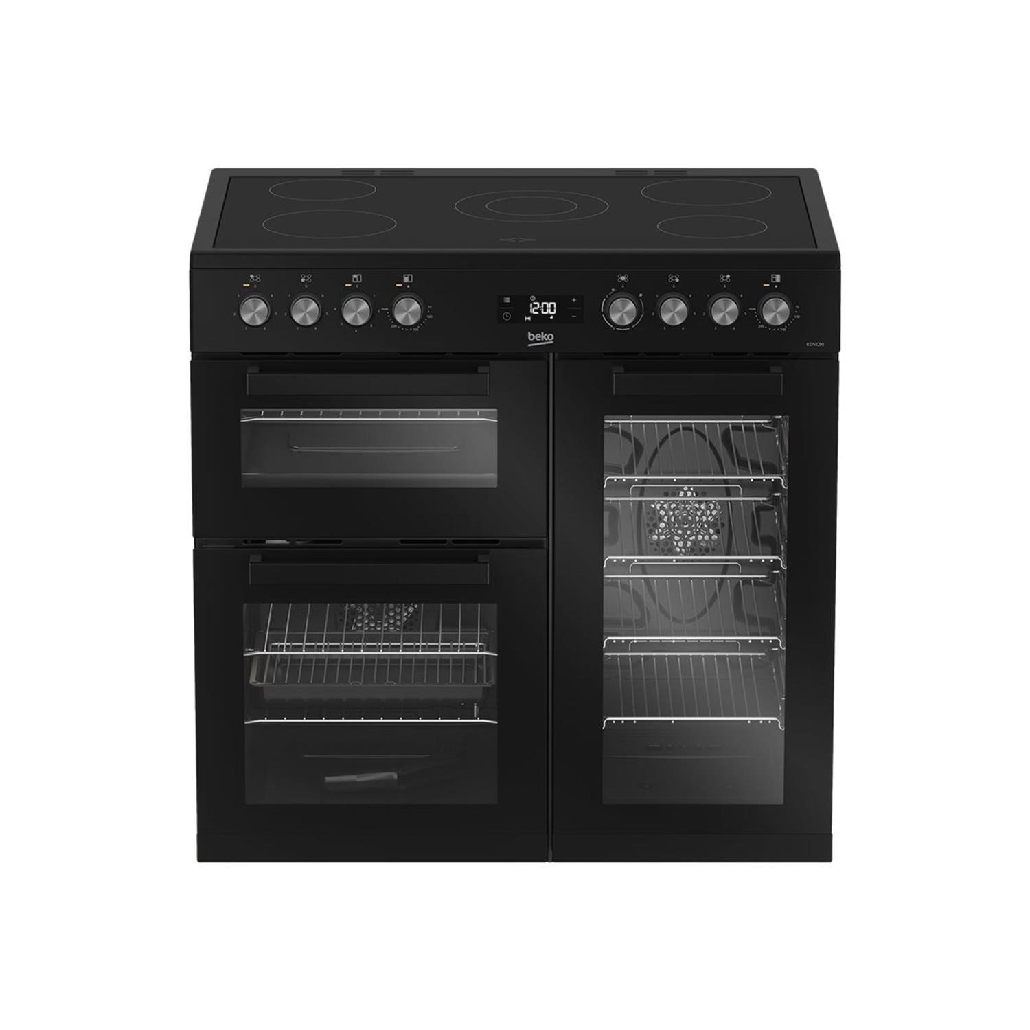 A2KDVC90K_1_Supersize.jpg Beko KDVC90K 90cm Ceramic Range Cooker - Image 1