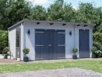 Garden Workshop Log Cabin With Side Shed Storage For Tools - Image 3