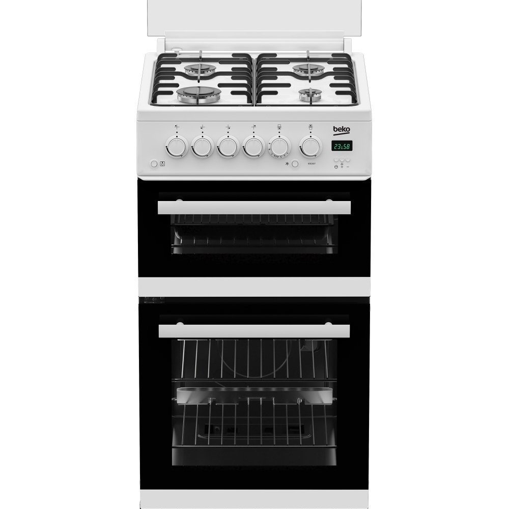 EDG507W.jpg Beko edg507w 50cm Twin Cavity Gas Cooker with Gas Hob - Image 1