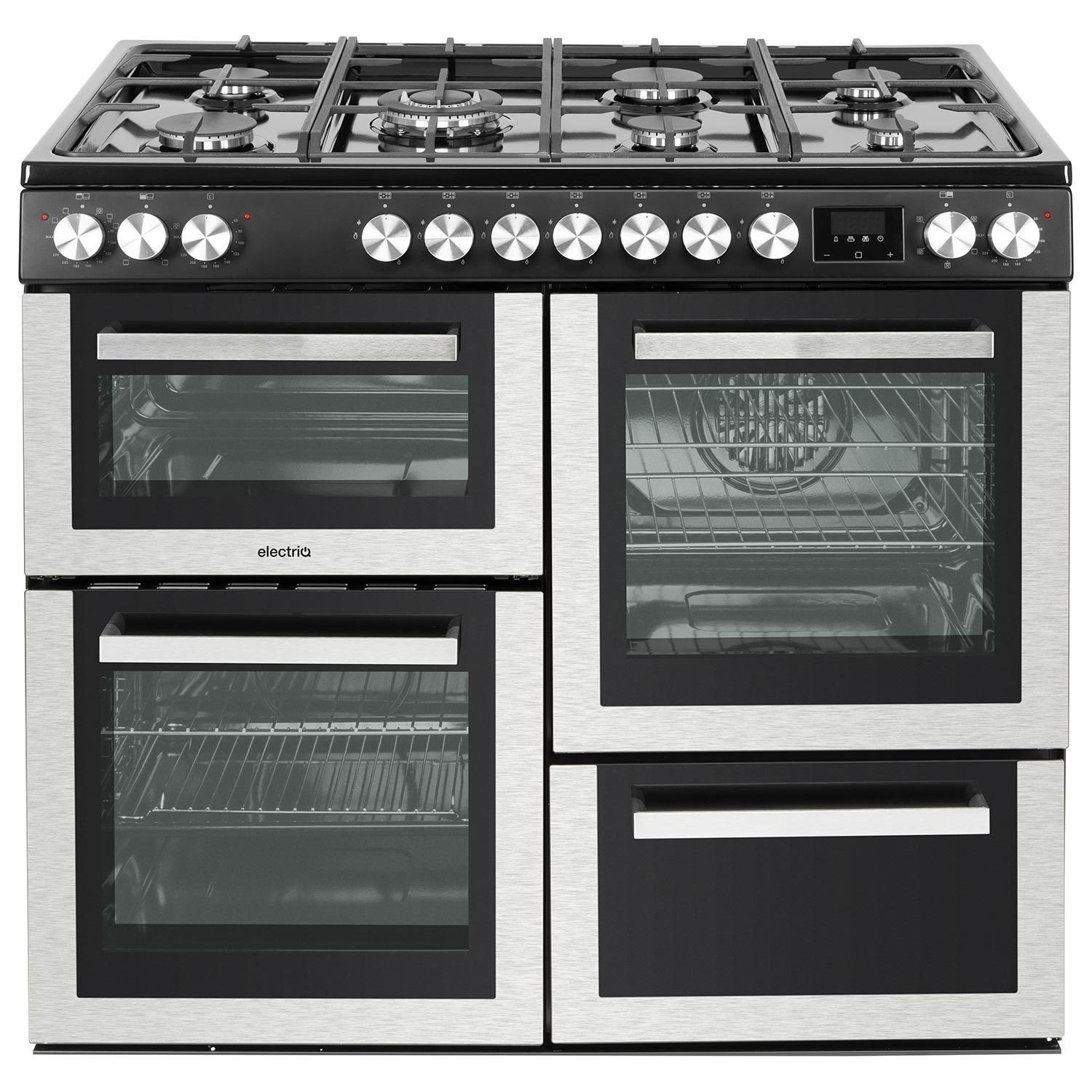EQRANGEDF100SSV2_1_Supersize.jpg electriQ 100cm Dual Fuel Range Cooker - Image 1