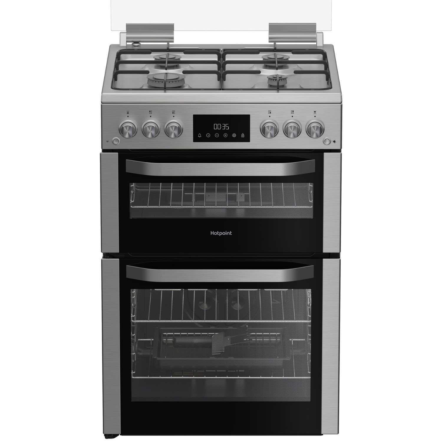 HDG6GDCX_1_Supersize.jpg Hotpoint HDG6GDCX Gas Double Cooker 60cm - Image 1