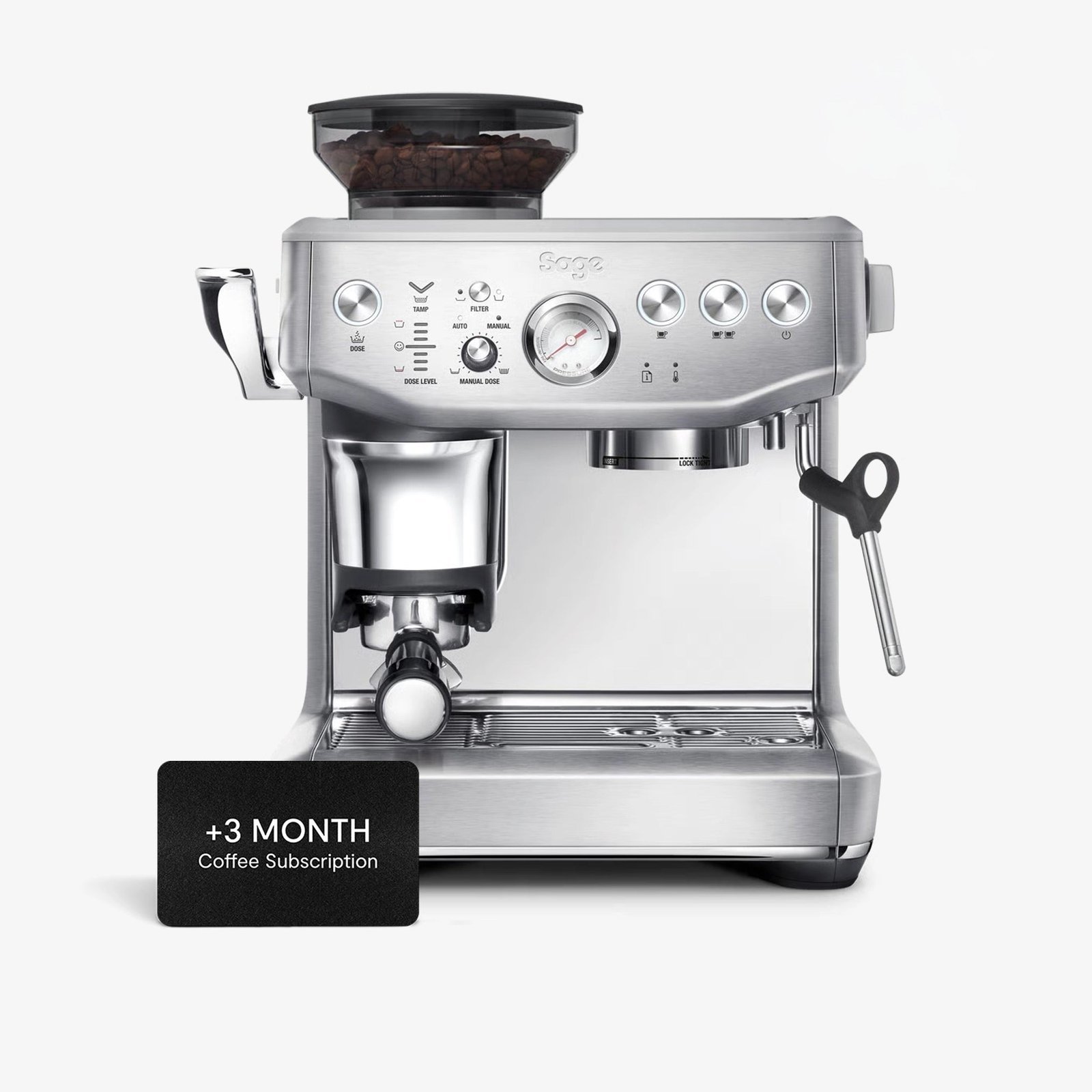 Sage_Express_Impress_-_Steel.jpg Sage The Barista Express Impress Coffee Machine - Image 1