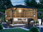 Dunster House Utopia 300 Slatted Wall Gazebo W3m x D3m - Image 4