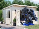 Dunster House Garden Log Cabin 4m x 3m Heavy Duty Wooden Shed Outdoor Storage EvilGenius - Image 4