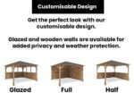 Dunster House Utopia 300 Slatted Wall Gazebo W3m x D3m - Image 2