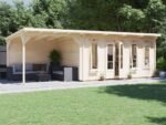 Log Cabin With Gazebo 8m x 3m Log Cabin & Side Gazebo - Image 3