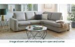 DFS Platinum Left Hand Facing Arm 4 Piece Open End Corner Devine Metallic Combination Fabric - Chocolate - Image 2