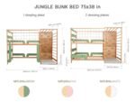 Bunk Bed, Montessori Bed for Twins, Toddler Bed, Twin Bed, Bunk Beds for Kids, Montessori Furniture, Bed Frame, Nursery Decor, Toddler Gym - Image 3