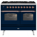 Ilve 100cm Milano 6 Burner Double Oven Dual Fuel Range Cooker PD106NE3
