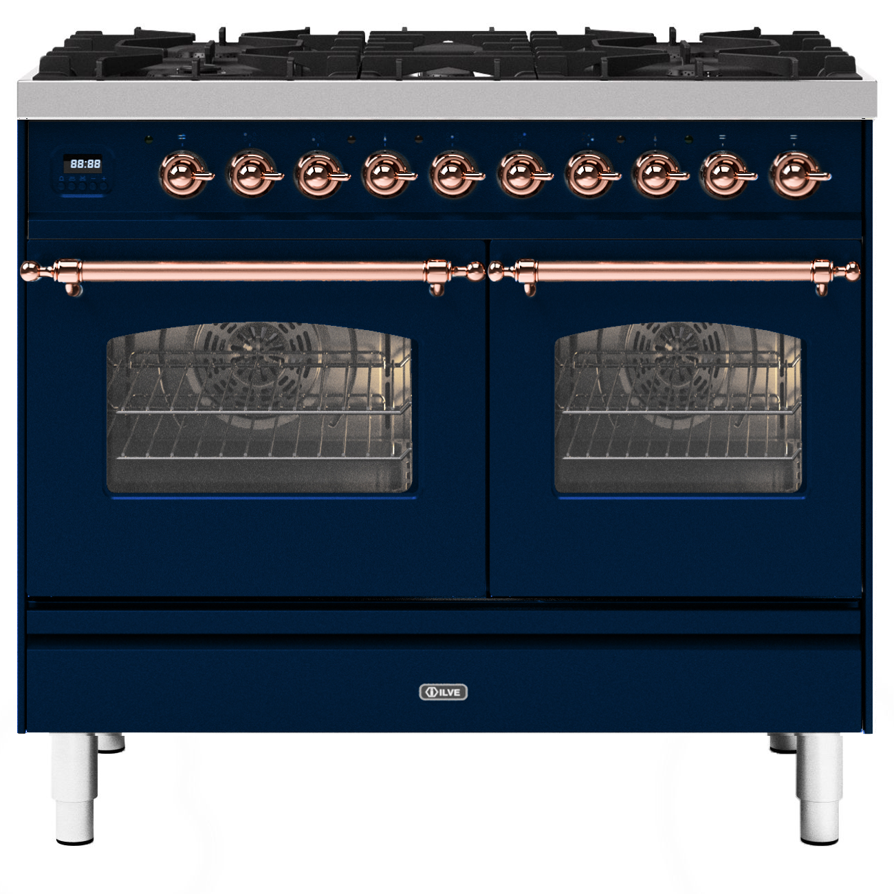 ilve_pd106ne3mbp_1165617_34-0100-0289.png Ilve 100cm Milano 6 Burner Double Oven Dual Fuel Range Cooker PD106NE3 - Image 1