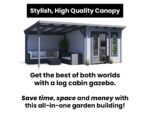 Log Cabin With Gazebo 8m x 3m Log Cabin & Side Gazebo - Image 2