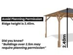 Dunster House Utopia 300 Slatted Wall Gazebo W3m x D3m - Image 3
