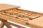 Provence 2.8m Large Double Extending Cross Leg Dining Table Oval Corners - Image 3