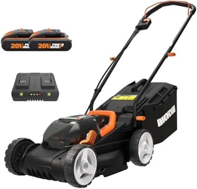 shopping-20.jpg Worx WG779E.2 40V Cordless 34cm Lawn Mower with 2.0Ah Batteries and Charger - Image 1