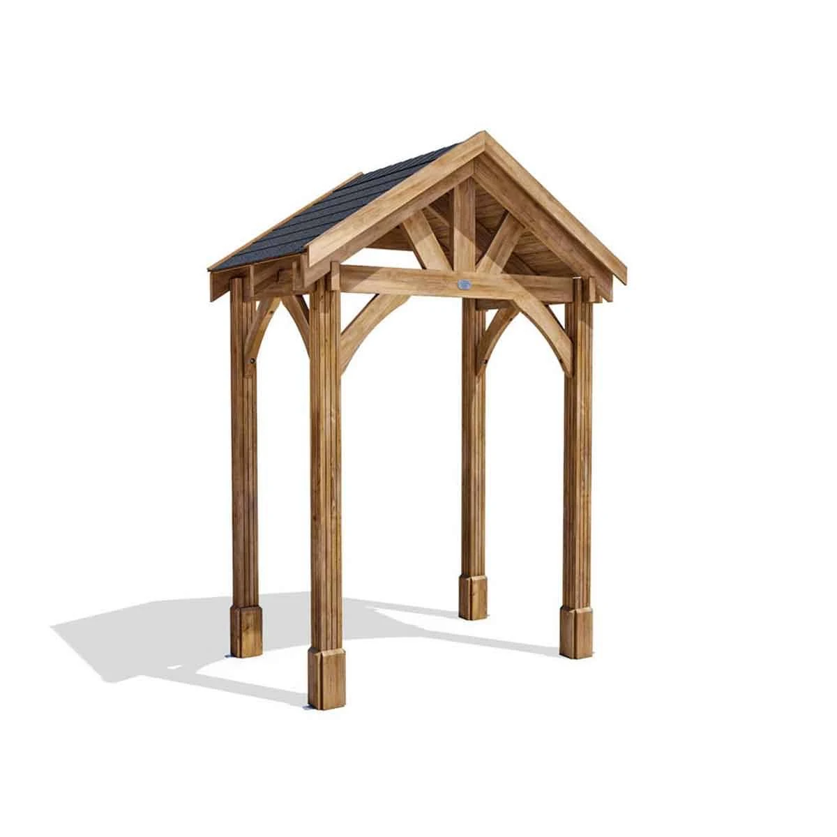 shopping.png Dunster House Wooden Porch Canopy Kit 2M X 1.5M Pressure Treated Door Shelter Thunderdam Full Height 4 Post - Image 1