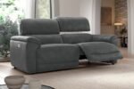 the sofa shop 2 Seat Real Leather Electric Recliner Home Cinema Theatre Sofa + LED - Image 5
