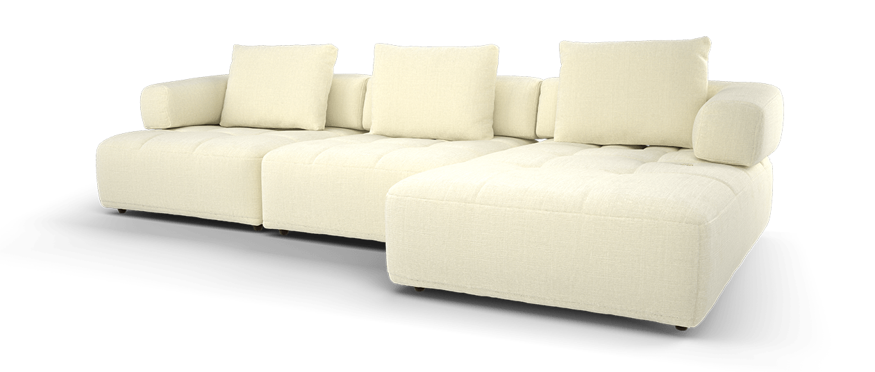 sku001482069.png Sofology 4 Seater Pillow Back Chaise Sofa Foam Interiors Chenille - Image 1